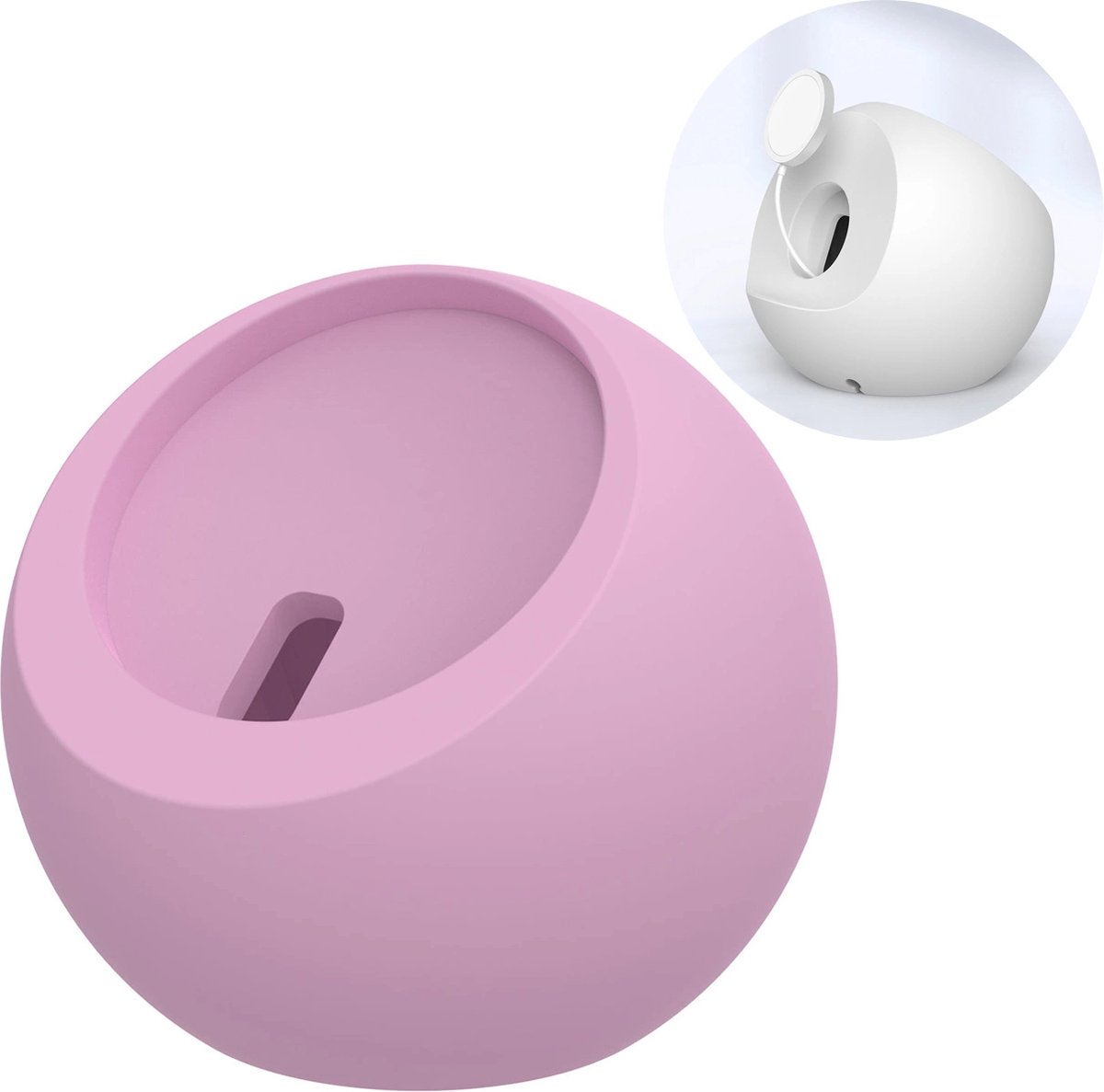 Oplader - houder - inductie MagSafe voor iPhone en oplader voor Apple Watch-standaard, Choetech telefoonstandaard, wit roze