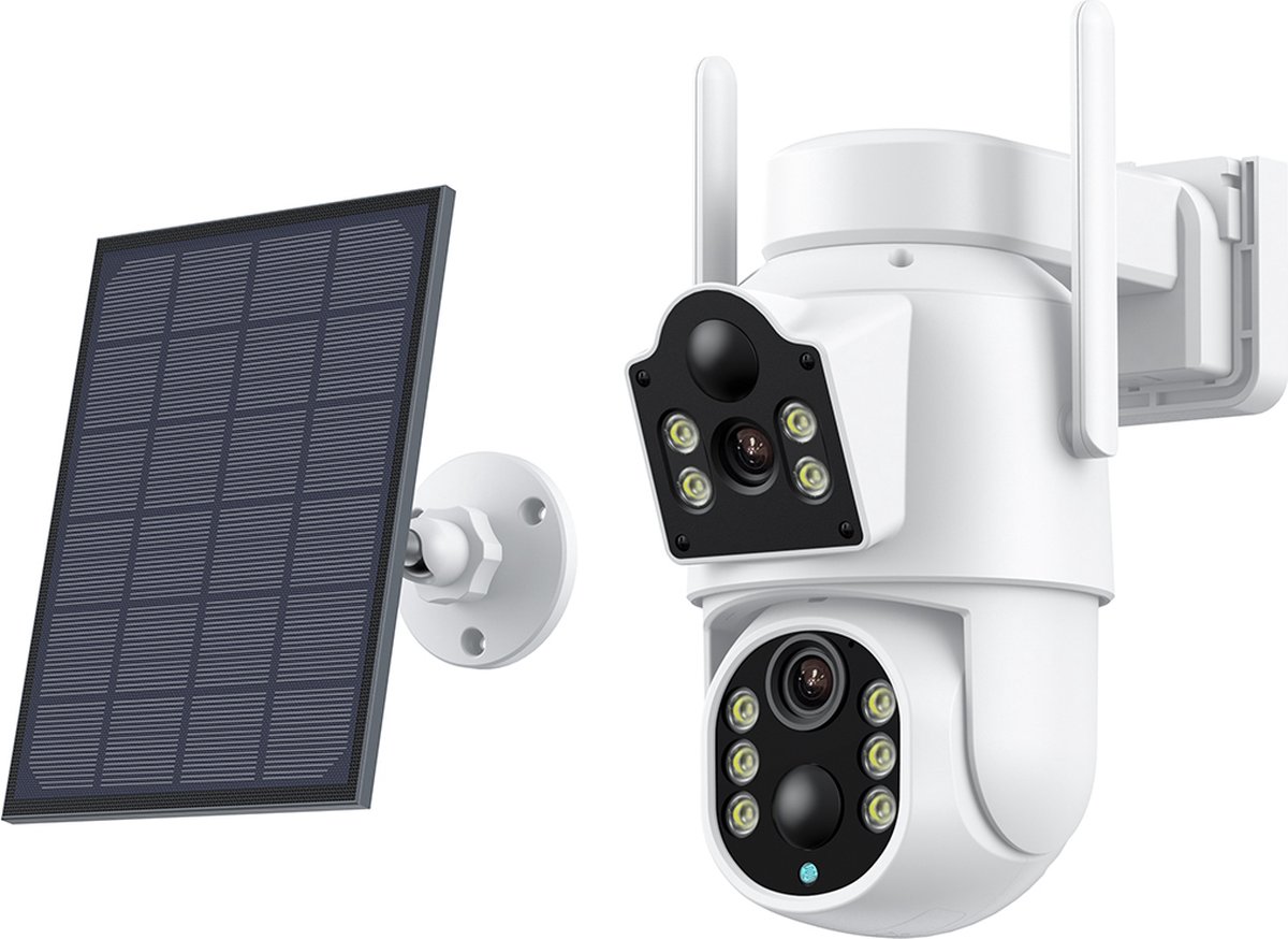 Xd Xtreme - Solar camera - Dual lens - Wifi - 8MP (2x4MP) - Wit