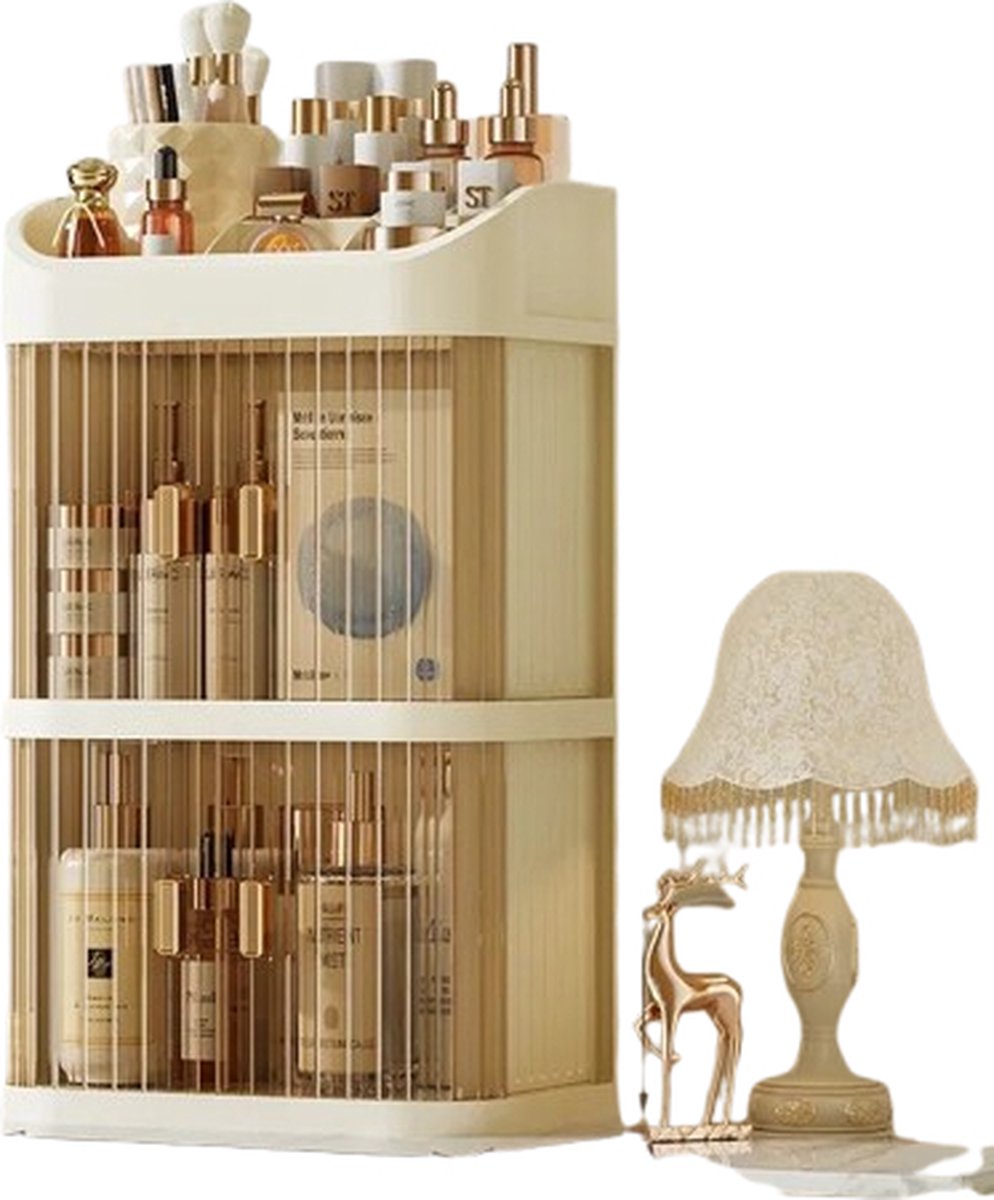 Blyx Make-Up Organizer Opbergdoos Make up tas Make up Koffer Sieraden Room geel 24x40.5x15CM