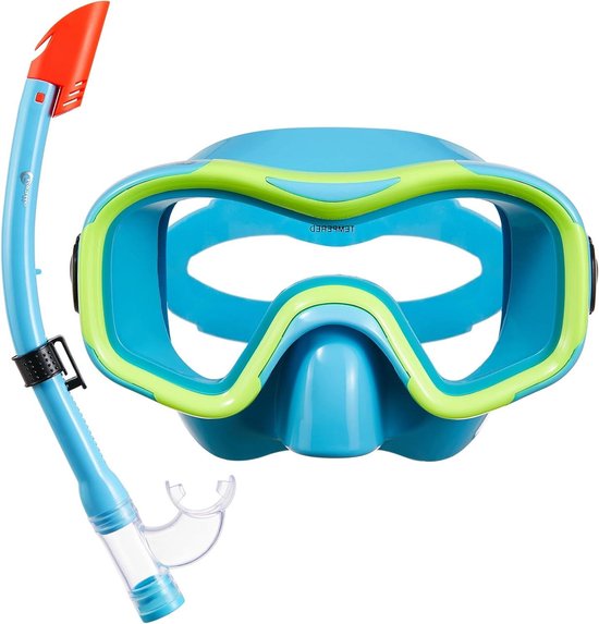 Masque de plongée pour enfants - verre trempé - anti-buée - tubes de plongée - natation - Masque de plongée en apnée de haute qualité