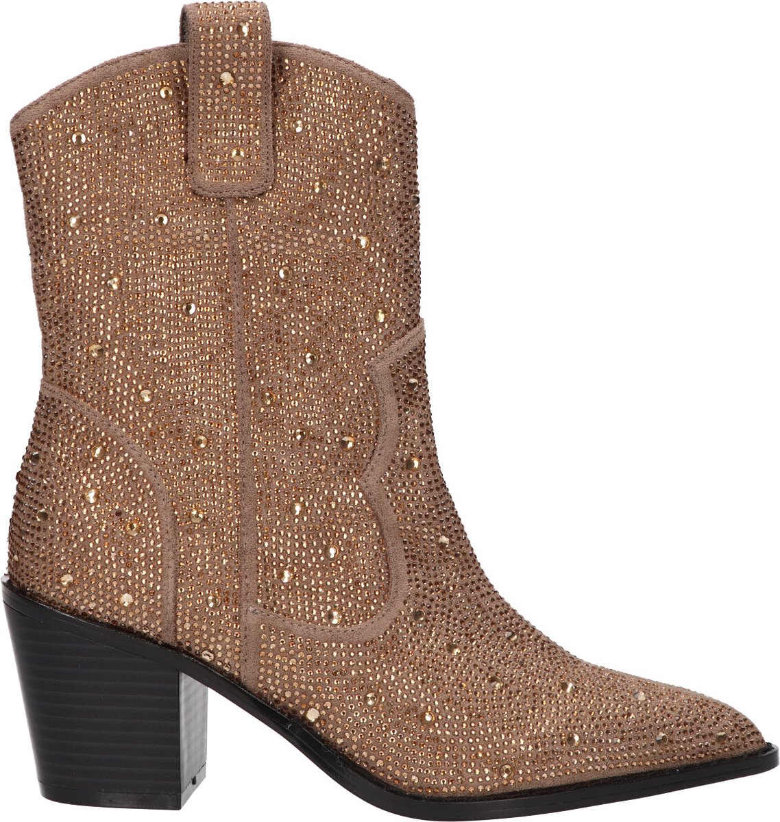 La Strada Western Boot Taupe Textiel - Damesschoenen - Maat - 36