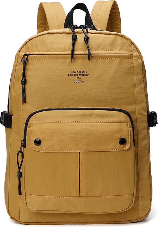 Gudika - Rugtas - Unisex Rugzak - Laptopvak - Waterdicht - Schooltas - Werktas - Reistas - Grote Rugtas - 23 Liter - Geel