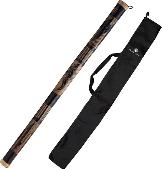 Rainstick 100cm carved