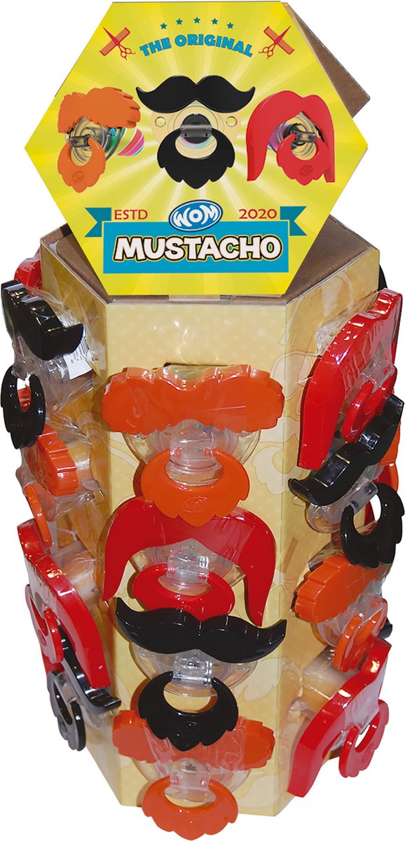 Snorren speen lolly- WOM Moustacho Pop 24x 15 gr.-