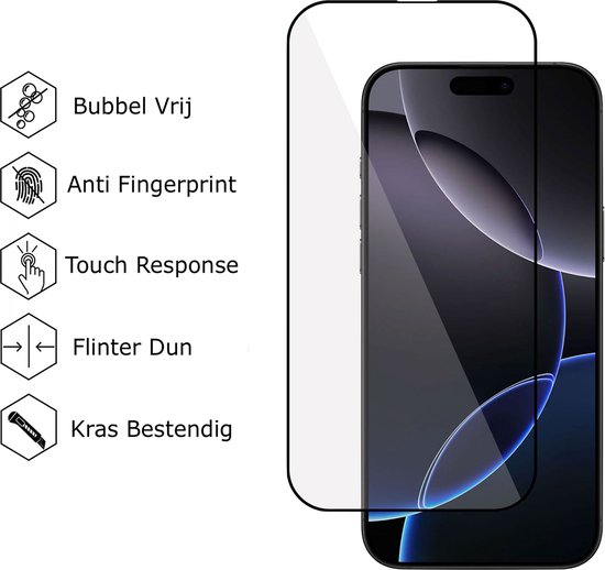 Coque + 2x Protecteur d'écran adapté pour Apple iPhone 16 Pro - Tempered Glass Plein Écran - Extreme Shock Case Transparent