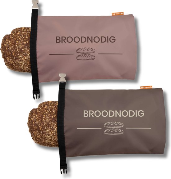 Foto: Broodnodig herbruikbare broodzakken 2pack 100 rpet broodzakken voor zelfgebakken brood broodtrommel thuisbakker diepvrieszak brooddoos koffie duo