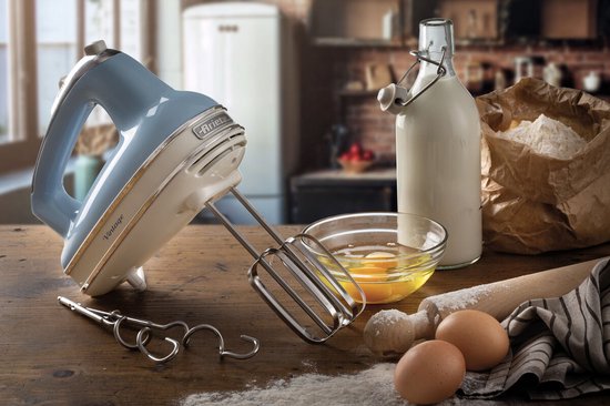 Ariete 1548/05 - Vintage handmixer - 5 snelheden - Turbofunctie - deeghaken & gardes - 450 Watt - Blauw van Ariete — afbeelding 3