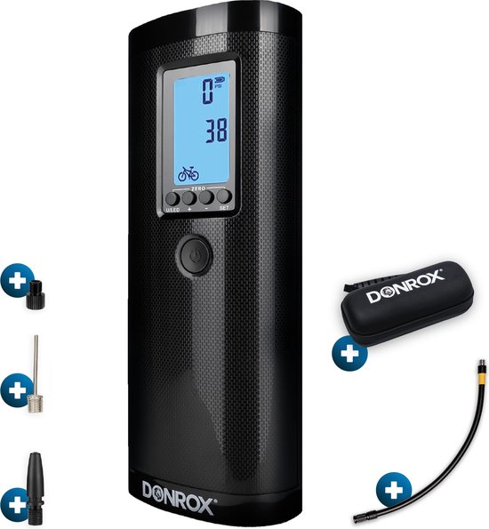 Donrox Ride F511 – Elektrische Fietspomp | Mini Compressor | Bandenpomp Fiets & Auto | Luchtcompressor – Draadloos & Compact