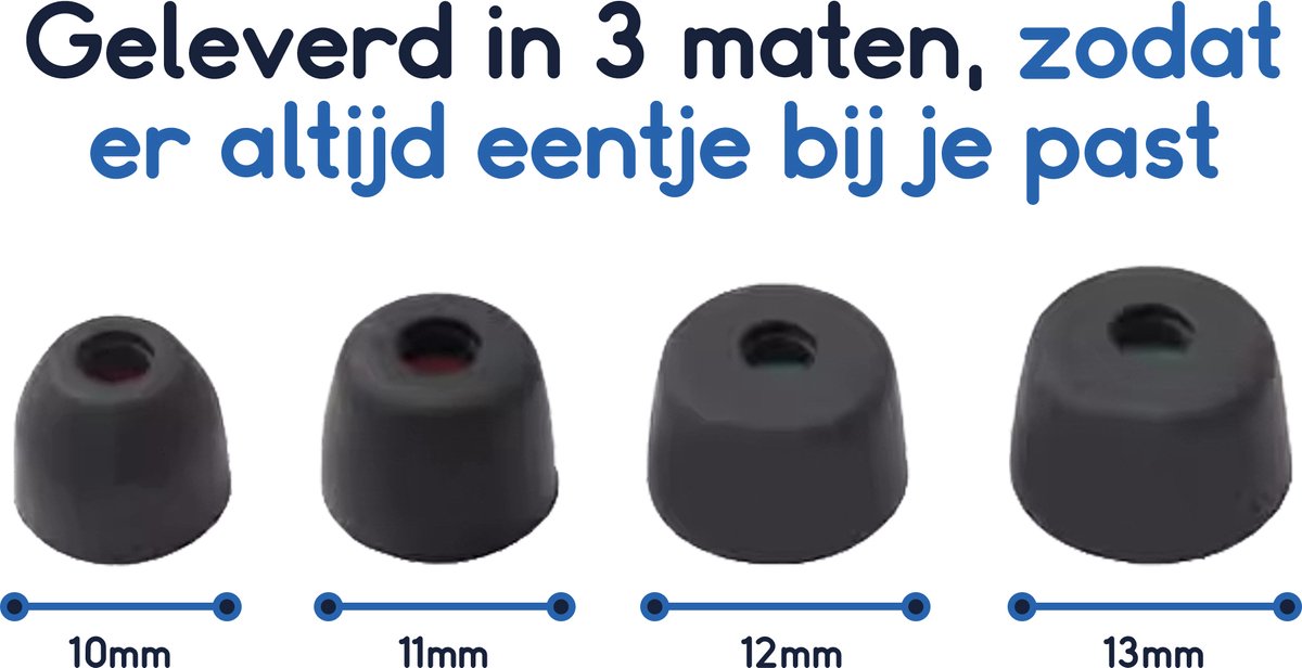 Ibley ComfortFit Siliconen oortips voor Sony WF-1000xm5 zwart - Siliconen Earplug - XS/S/M/L formaat - 4 paar - 4 maten – foto 5