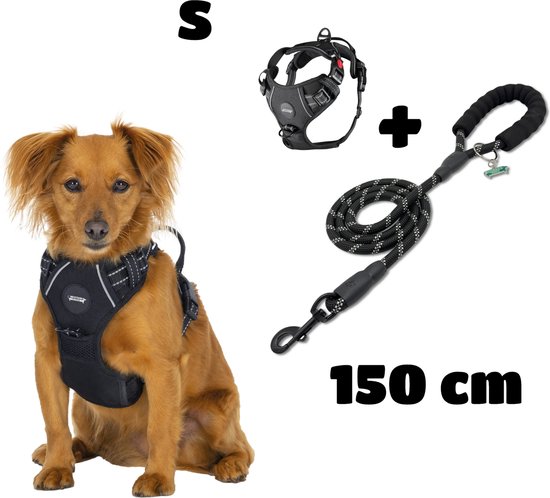 Foto: Cavlicious hondentuigje kleine hond hondenharnas blauw met sherpa s