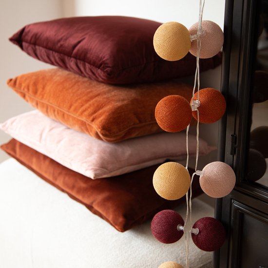 Guirlande lumineuse d'intérieur à LED en Cotton Ball Lights - Handgemaakt et Fairtrade - 50 lumières - Marrakesh
