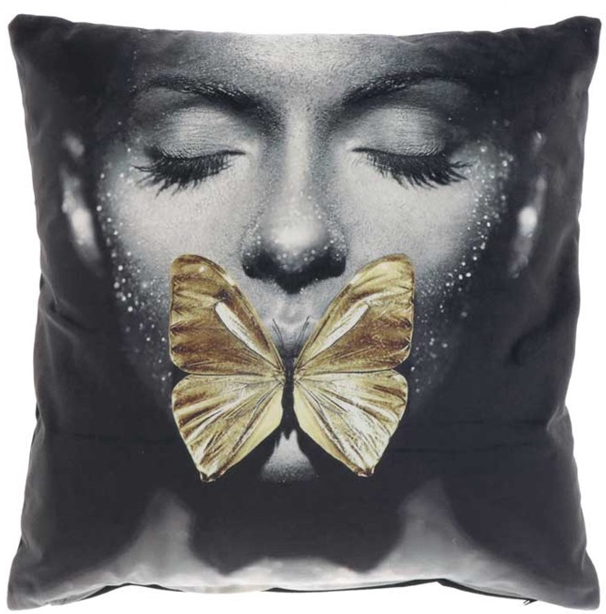 Unique Living D- Unique Living - Kussen SS2022 print 45x45cm dessin 8 Grijs