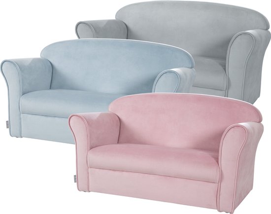 Roba Banc Enfant Lil Canapé Junior 38 X 78 X 43 Cm Velours Rose