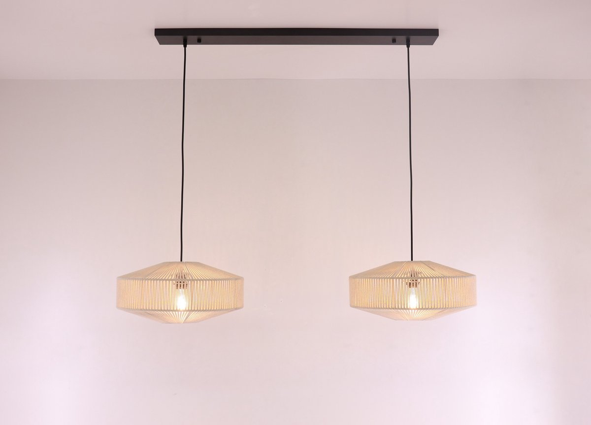 Light & Living Hanglamp naturel touw Biljana 130cm 43cm