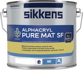 Sikkens Alphacryl Pure Mat SF Wit - 2,5 liter wit- Muurverf - Dekkend - Binnen - Mat -