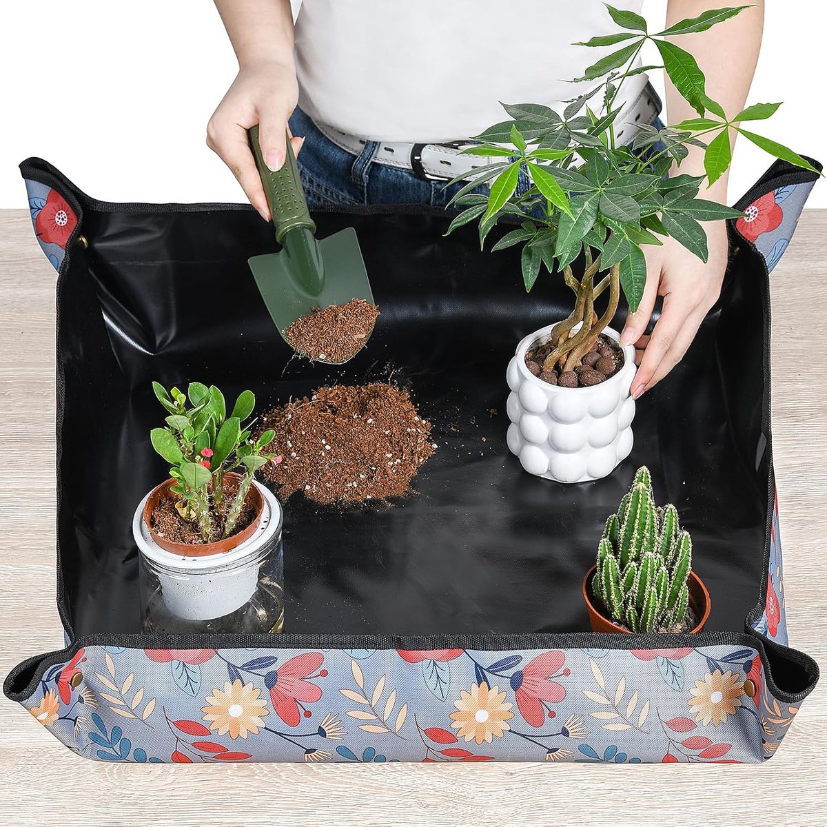 Verpotmat - 75cm x 75cm - Grijs - 100% waterdicht