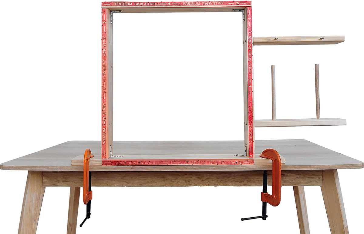 Tufting Frame - 90x90cm - Met Tafel Klemmen - Tuft Frame - Rug Tufting Frame - Tufting Frame Bouwen - Tuften - Tufting Gun