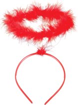 Diadeem engel - halo - rood - meisjes/dames - Halloween/carnaval thema