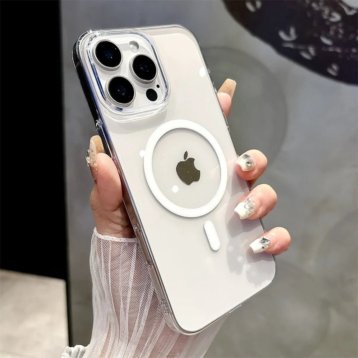 IPhone 16 Hoes met MagSafe en Draadloos Opladen-Je-Huis Transparante Schokbestendige.