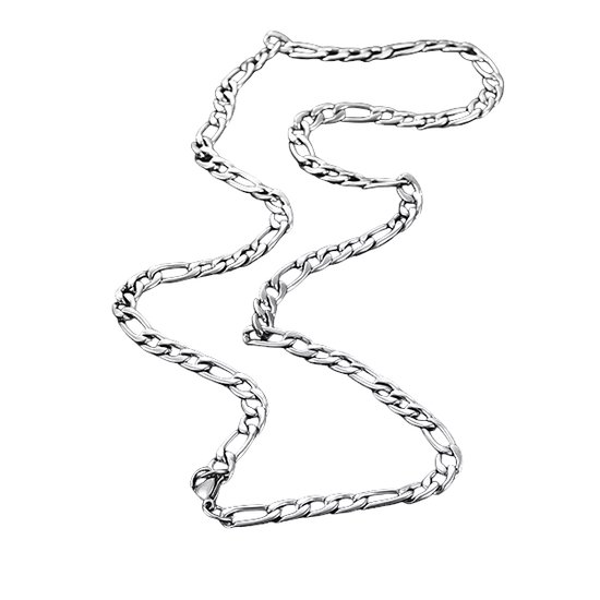 Verguld collier met 4 zijdes geslepen gourmette schakels - 42cm