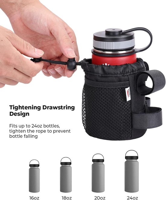 Desing Wish Fietswaterfleshouder, 46-680 ml fietsbekerhouder met afneembare antislipbandjes, meerdere installatiemethoden, geïsoleerde fietsflessenhouder voor mountainbike, racefiets, ebike, scooter