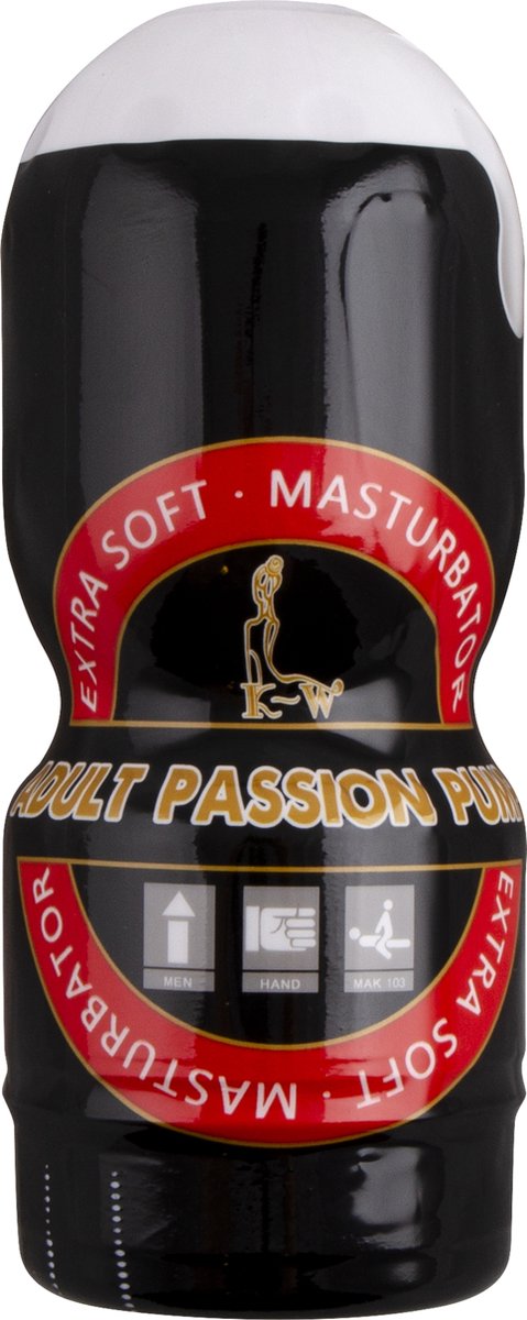 Passion Cup Masturbator Vagina - Zwart/Rood