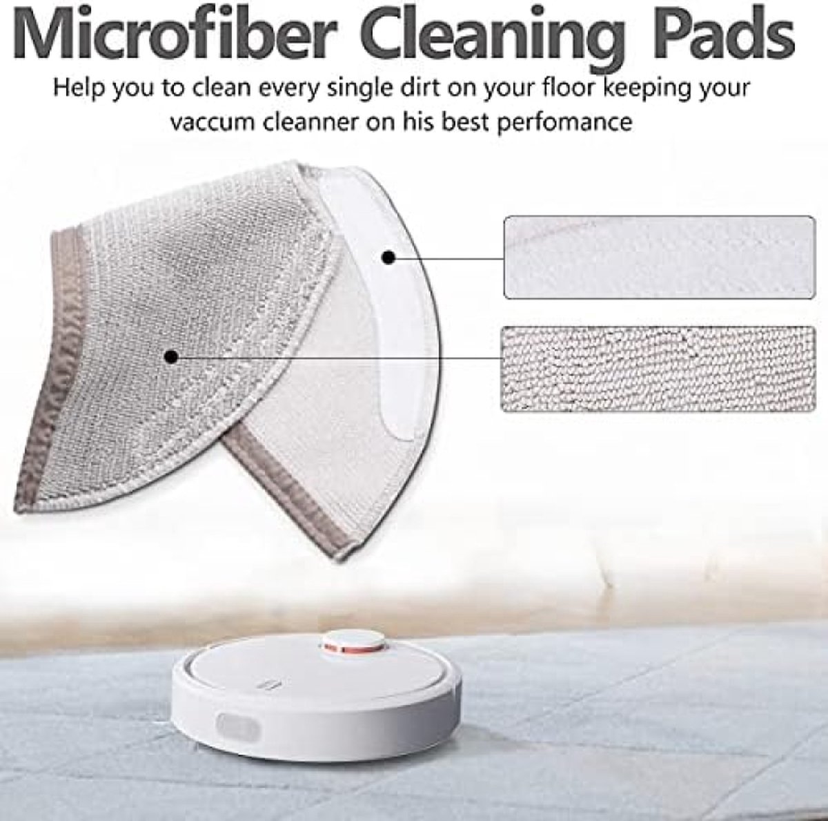 APZOVO Accessoireset voor Xiaomi Roborock S5 Max S6 Max Pure MaxV S50 S51 S55 S60 S65 Stofzuiger, Reserveonderdelen Hoofdborstel, HEPA-Filter, Zijborstels