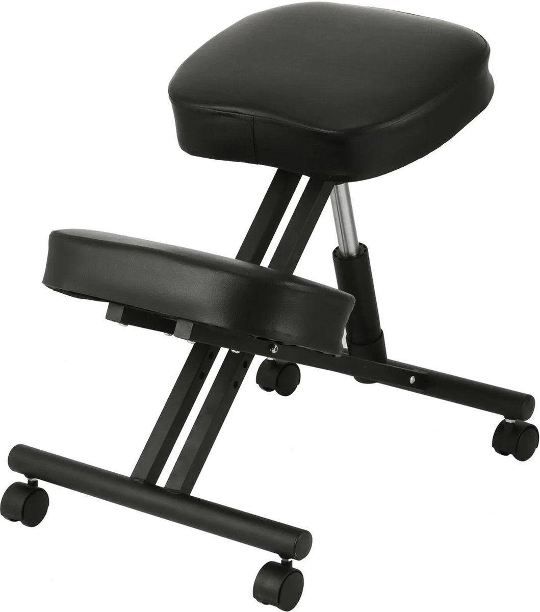Vevor RM Store® - Ergonomische Kniestoel - Verstelbare Kniekruk - Dik Kussen - Thuiskantoor - Computer Stoel - Multifunctioneel zwart