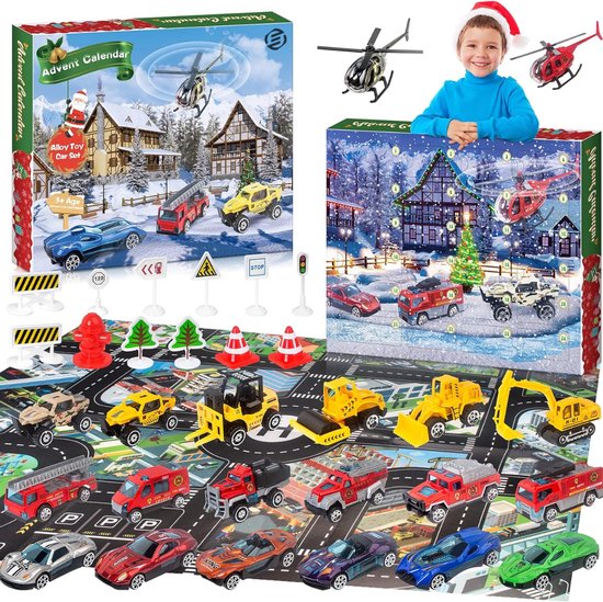 Equivera Adventskalender - Adventskalender 2024 - 24 Dagen Aftelkalender - Kerst Adventskalender - Kerstcadeau - Sinterklaascadeau - voor Kinderen en Volwassenen - 24 Verrassingen