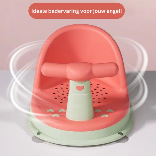 Twinky® Badzitje voor Baby Incl. 4 zuignappen - Badring met Stuur - Hoge rugsteun - Vanaf 6 maanden - Bath Seat van Merkloos — afbeelding 3