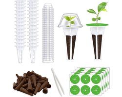 Hydrocultuur Kweeksystemen - 121 stuks inclusief plantenmand, isolatiedeksel, groeisponzen, etiketten - Kweekkit hydrocultuur systeem