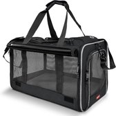 BOTC Draagtas Hond en Kat - Hondenrugzak - 45x28x27CM - Hondentas - Reistas - Kattentas - Geschikt Voor Vliegtuig - Zwart