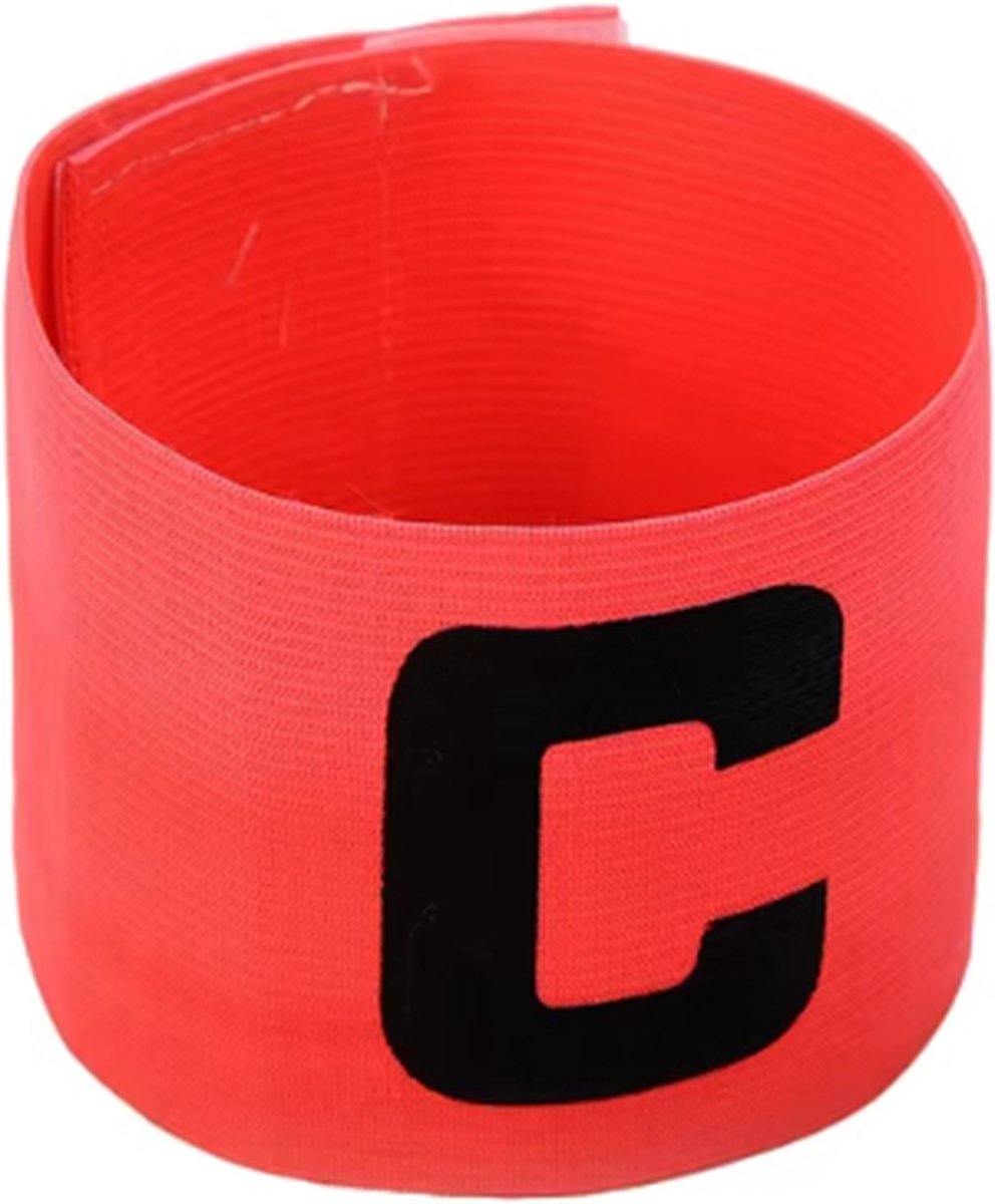 Scoby - Aanvoerdersband voor voetbal en hockey - Senior - C - Captain - Verstelbaar - Unisex - Rood