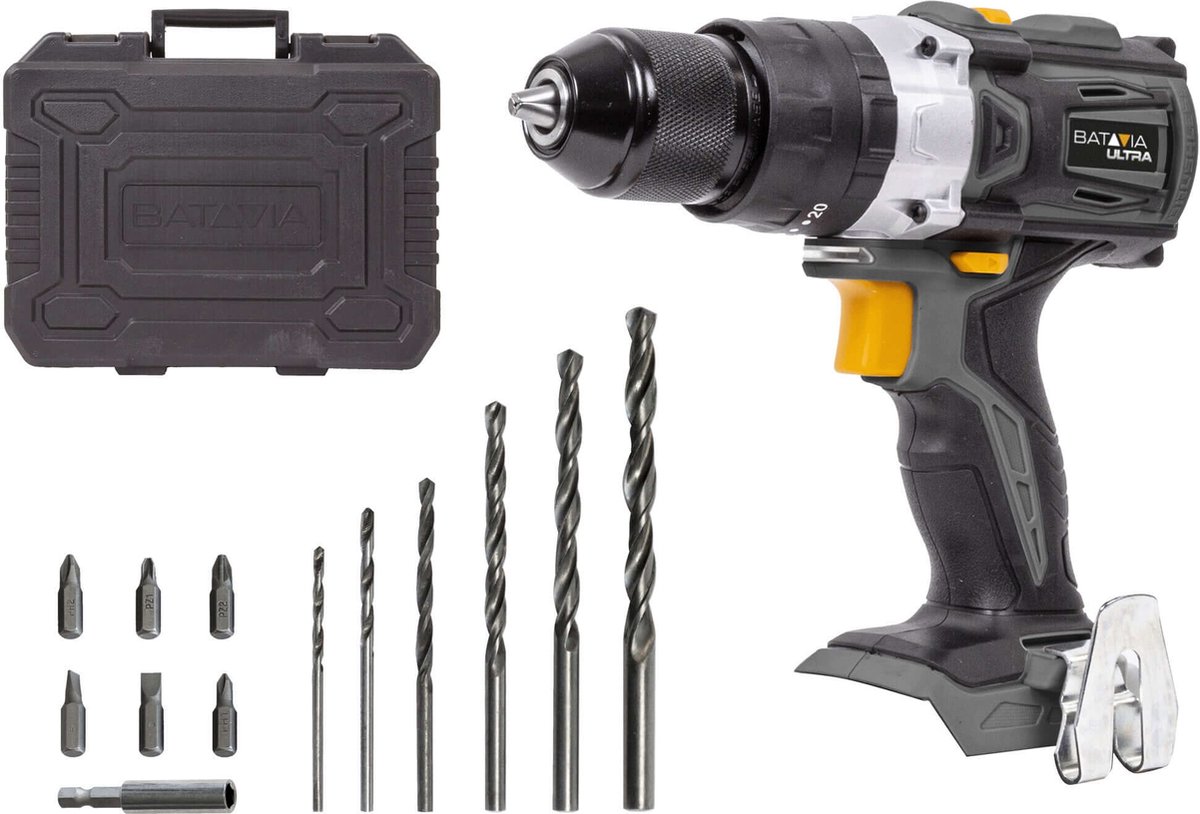 Batavia 18V Brushless Accu Klopboormachine 60 Nm Incl. 4.0Ah Accu & Snellader