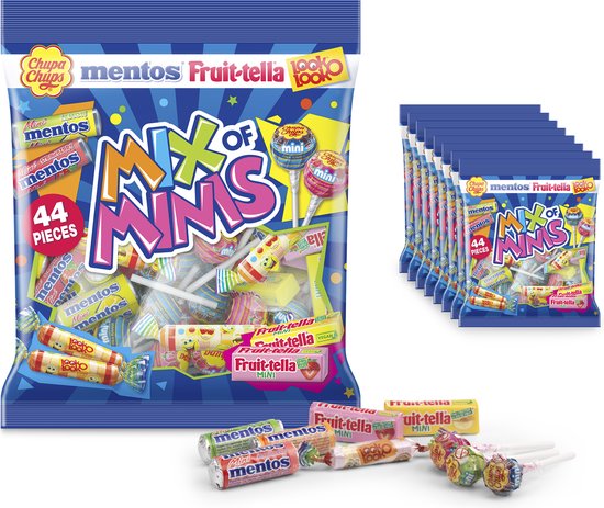 Fruittella Mix of Minis - Snoep - mix van Mentos - Look O Look - Chupa Chups - 8x410gr