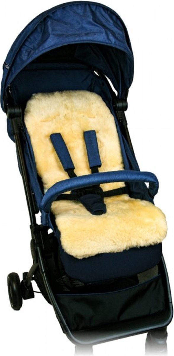 Schapenvacht Voetenzak - Deluxe (Lichtgrijs) 100% Echte Schapenwol - Veilig & Warm voor je Baby (Medicinale, Merino Schapenvacht) - Kinderwagen en Buggy van Merkloos — afbeelding 3