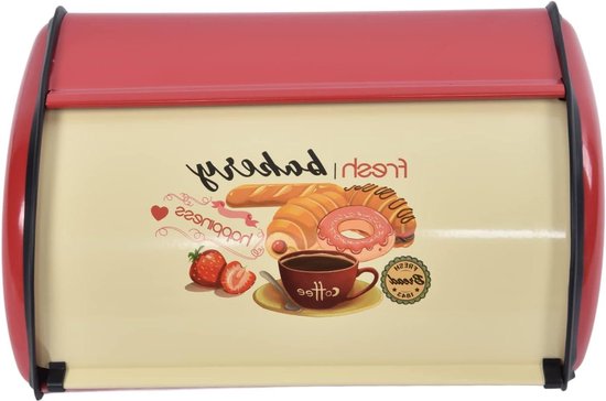PAASHE Broodtrommel Metalen Broodtrommel Met Grote Capaciteit Retro Nostalgische Overdekte Broodhouder Voor Aanrechtblad In De Keuken Broodopslag