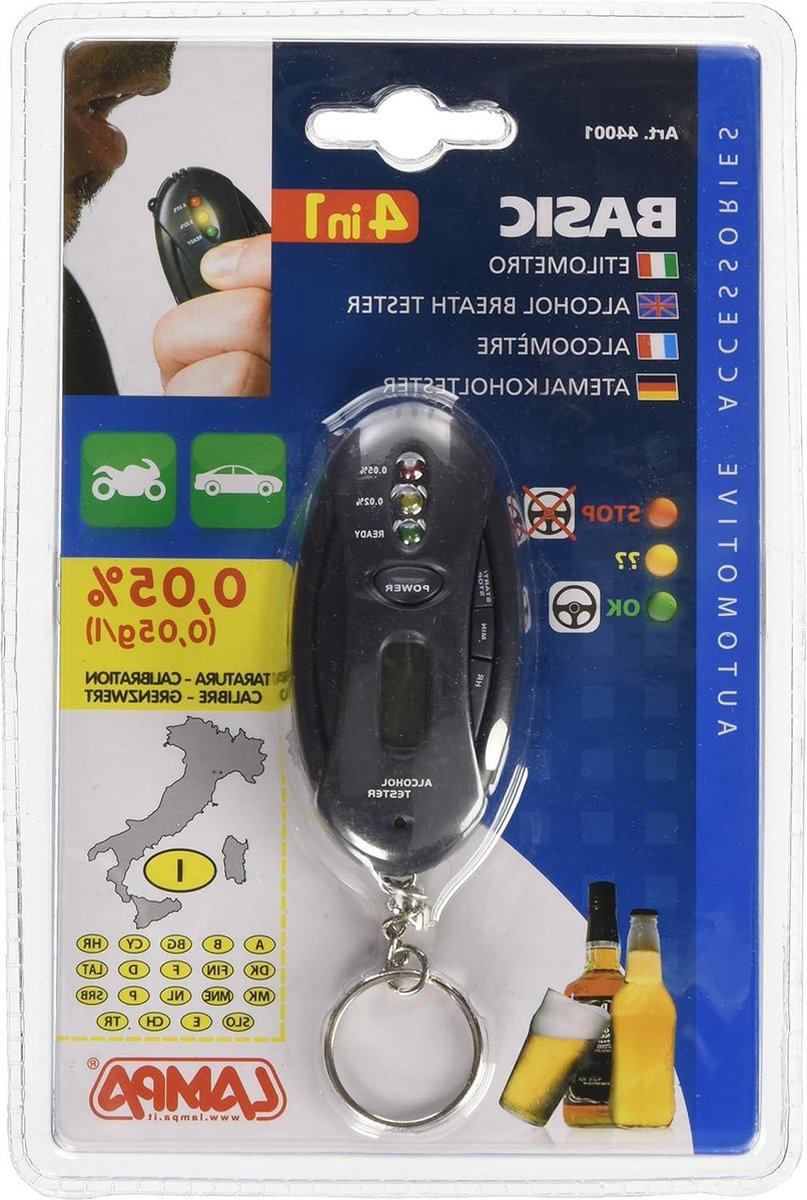 Goedkoopste Breathe Alcohol Tester Key Ring - Portable Breathalyzer Holder alcohol testers