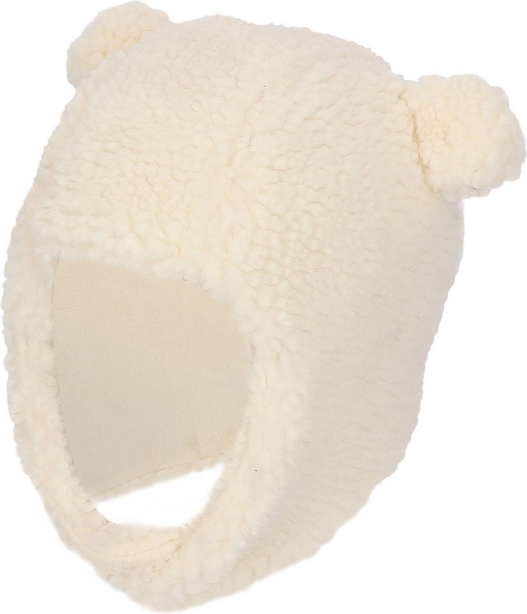 Baby Winterset Handschoenen/Sjaal/Muts Teddy Wol 0-6 Maanden Offwhite Creme