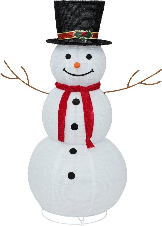 Feeric Lights & Christmas Kerstverlichting figuur sneeuwpop 120 cm 100 led lampjes bol