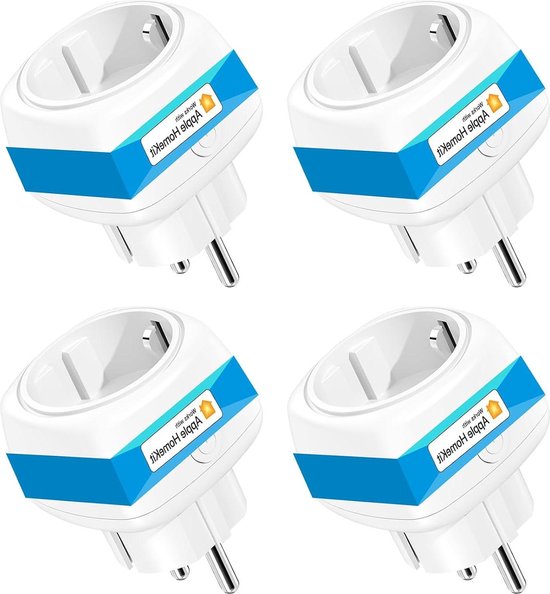 LAXIHUB WLAN-stopcontact, 16 A, oplader, type stroomverbruik, app-bediening, intelligent stopcontact, compatibel met Alexa/Google Home, tijdschema's en timer, 2 stuks, wit