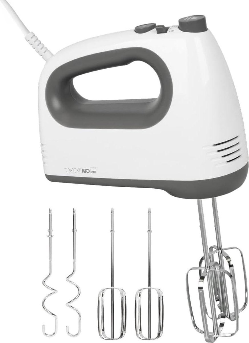 Handmixer - 400 watt motor - Turbostand - 5 snelheidsstanden - Vaatwasserbestendige garde en kneedhaak