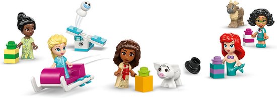 LEGO Disney figuren: Elsa, Moana, Ariel, Tiana, Mirabel, Pua en ijsblok