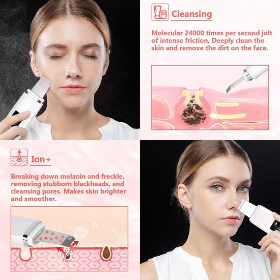 Épurateur De Peau à Ultrasons - Nettoyeur Visage Pour Points Noirs Et Peeling - Neuf Sous Emballage