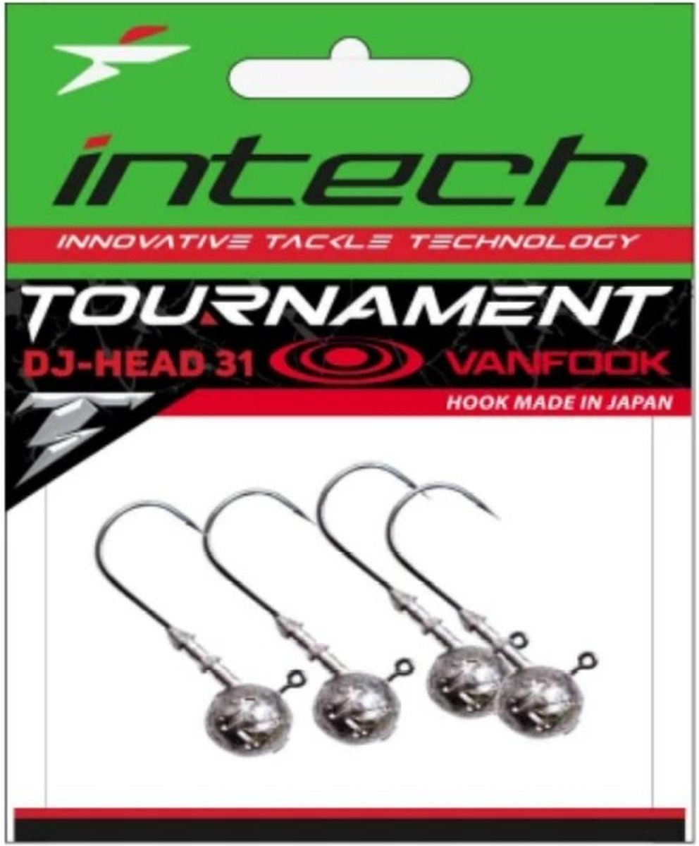DJ-Head 31 Jighead - #3/0 - 7g - 4 stuks - Loodkop voor Roofvissen - Jigheads voor Shads & Softbaits