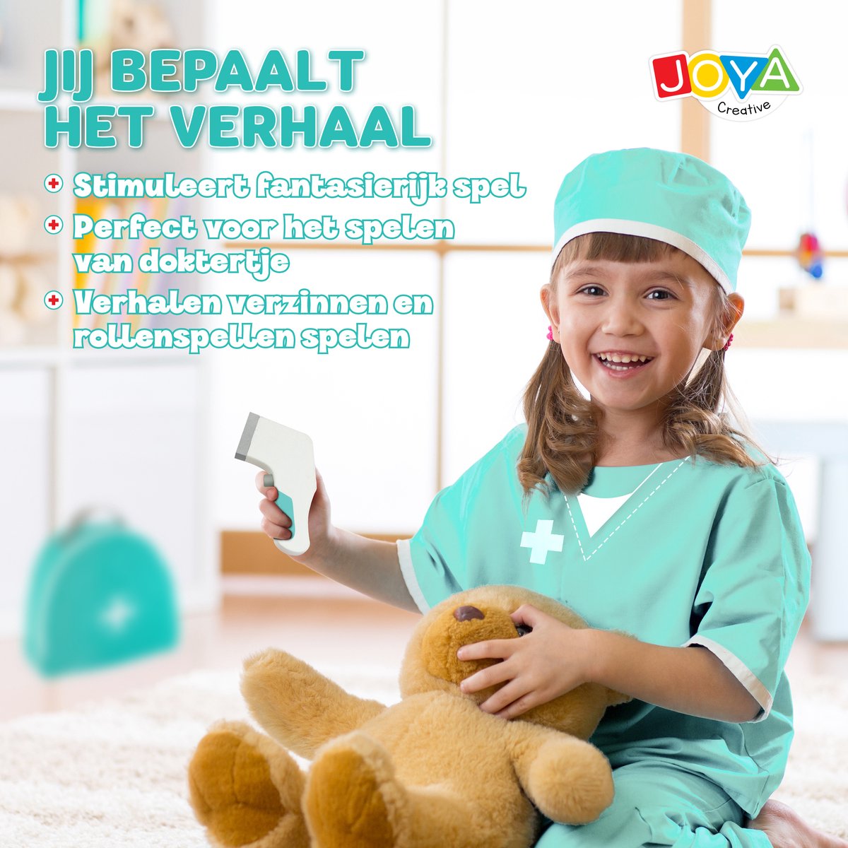 Dokterset Speelgoed 21pcs - Houten Speelgoed voor Kinderen - Doktersset - Inclusief Doktersjas en Accessoires - Dokter speelgoed - Joya Creative — afbeelding 8