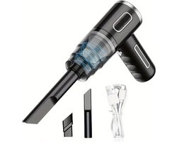 Auto Stofzuiger Draadloos - Nat & Droog - Kruimelzuiger - Handstofzuiger - Kruimeldief - Draagbare Air Duster - USB Oplaadbaar - Zwart
