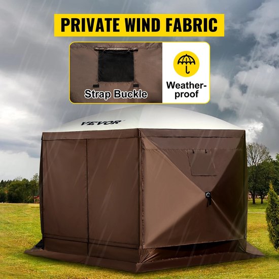 Camping Pop-up Tent 3,66x3,66 meter - Tuinhuisje - Camping -Luifel - Onderdak - Anti muggen - Zonnescherm van Camping — afbeelding 2