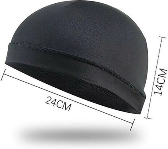 Helmmuts - Fietsmuts - Helmmuts - Mutsje - Zwart - One size - Sneldrogend - Ventilerend. van Merkloos — afbeelding 2