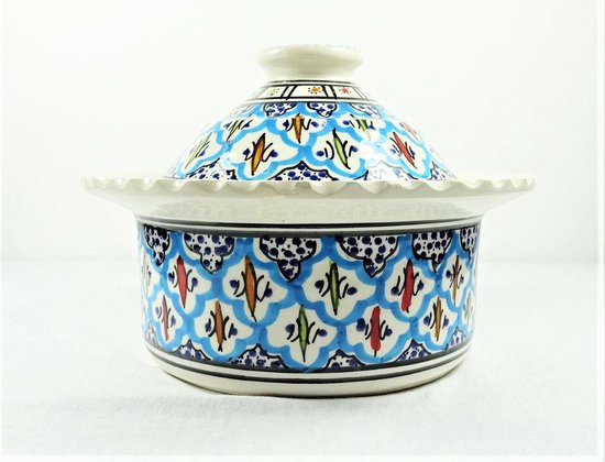 Complete Marokkaanse handgemaakte en handbeschilderde (couscous) servies  set | bol